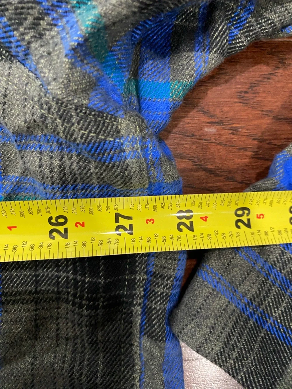 The North Face Mens XXL  Blue Gray Plaid Flannel Button Down Shirt Long Sleeve